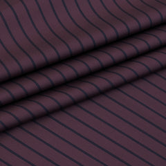 Shirt Fabric Soktas Finest 80s Giza Cotton PinStripe Colour Claret Maroon