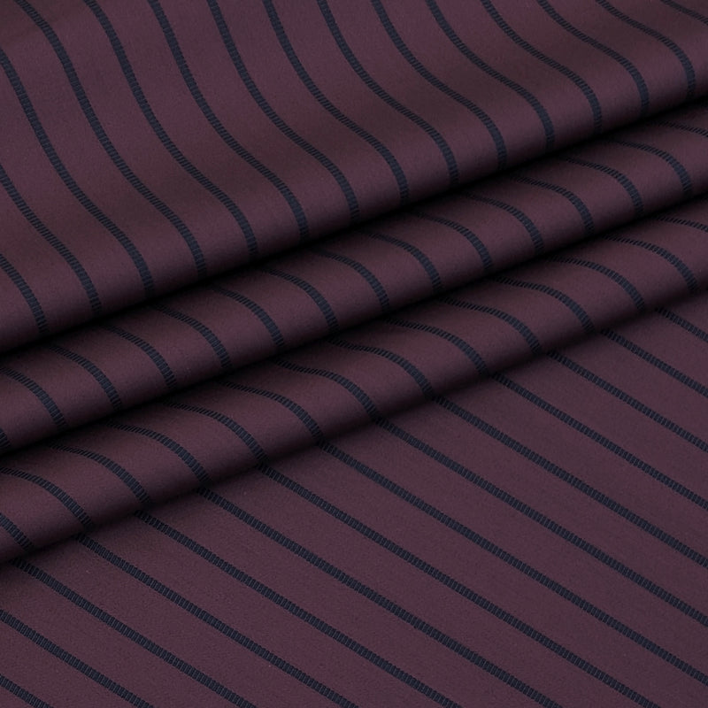 Shirt Fabric Soktas Finest 80s Giza Cotton PinStripe Colour Claret Maroon