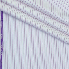 Shirt Fabric Soktas Finest 80s Giza Cotton Lining Colour Purple N White