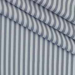 Shirt Fabric Soktas Finest 80s Giza Cotton Herrigbone Stripe Colour Grey N White