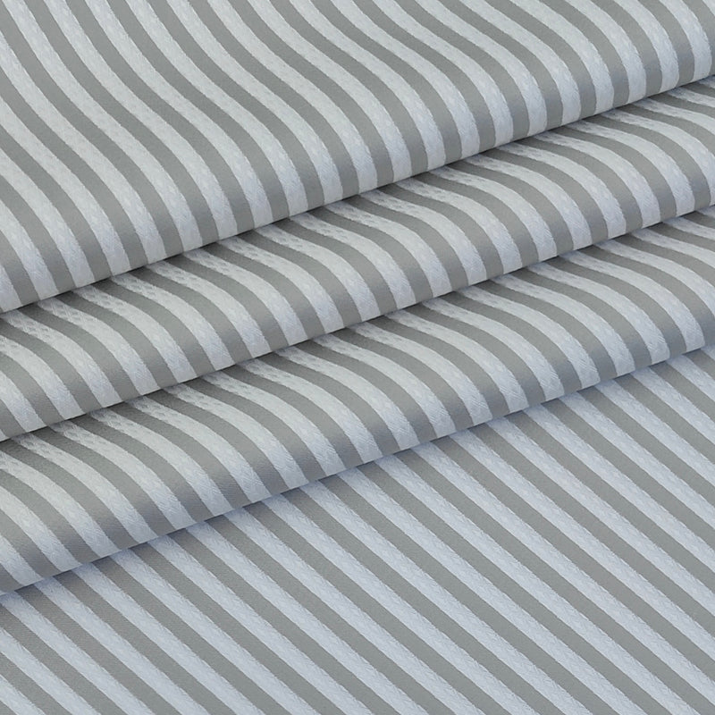 Shirt Fabric Soktas Finest 80s Giza Cotton Bengal Stripe With Dobby Colour Grey N White