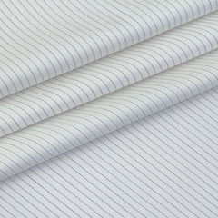 Shirt Fabric Soktas Finest 80s Giza Cotton Pencil Stripe Colour Black N White