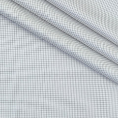 Shirt Fabric Soktas Finest 80s Giza Cotton Graph Check Colour Grey N White