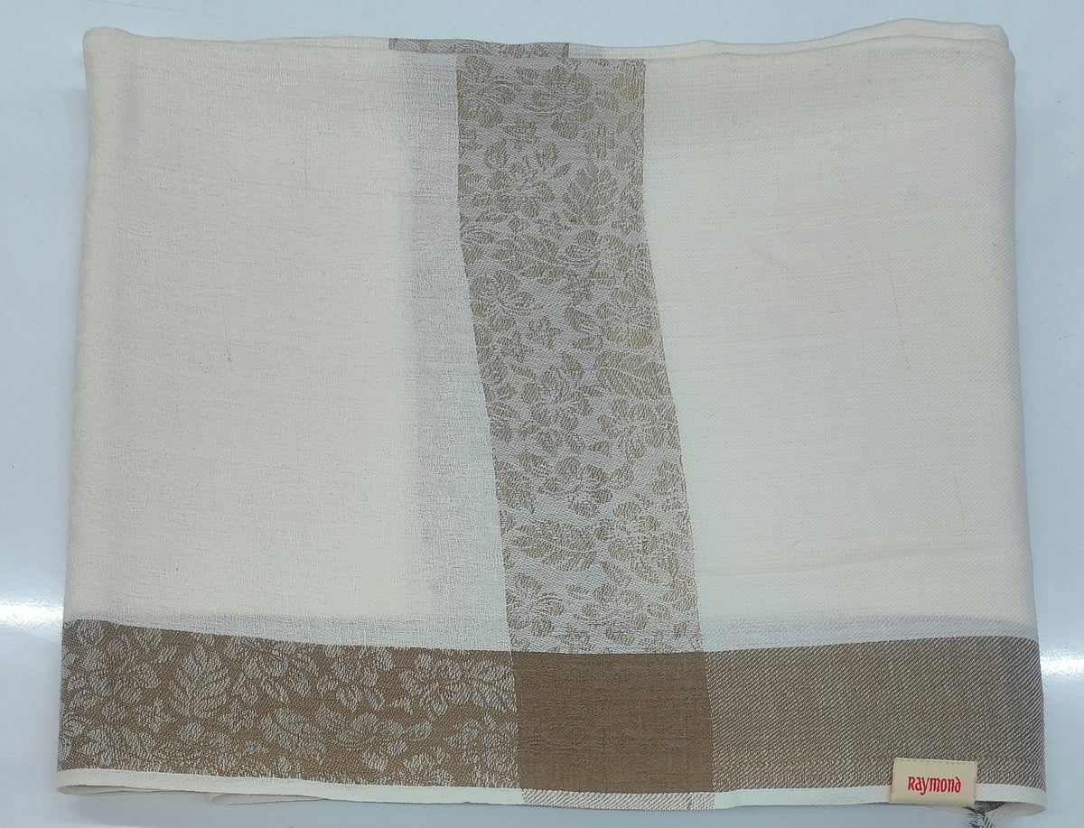 Raymond Paras Warm Shawl Lohi Kashmiri Jacquard Color Ash Cream