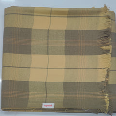 Raymond Paras Warm Shawl Lohi Tartan Plaid Check  Color Muted Beige N Grey