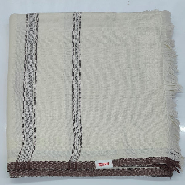 Shawl /Lohi Raymond Acrylic Lohi with Border Shagun Cream