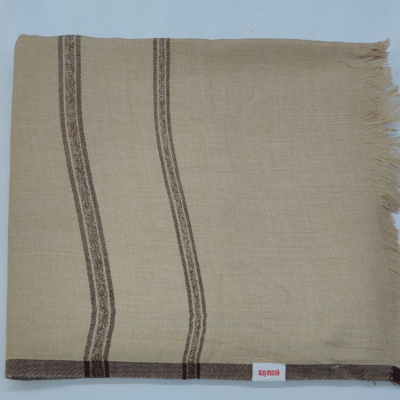 Shawl /Lohi Raymond Acrylic Lohi with Border Shagun Natural Brown