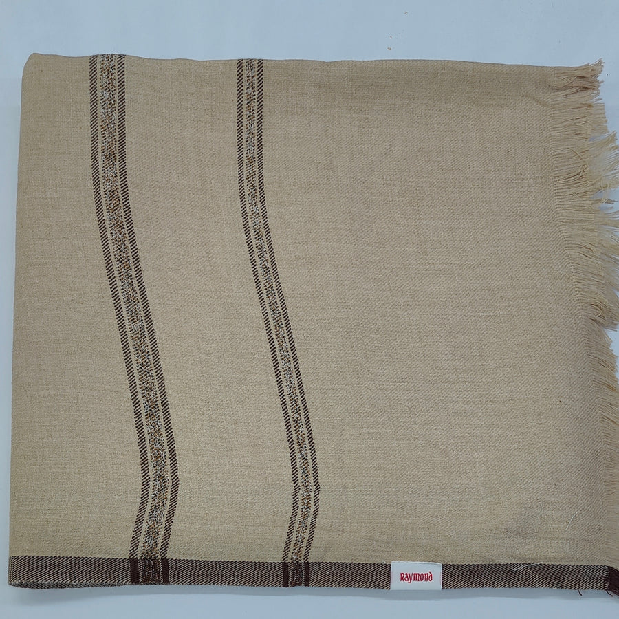 Shawl /Lohi Raymond Acrylic Lohi with Border Shagun Natural Brown