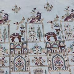 Kurta Fabric ManTire Designer Silk Rajasthani Royal Embroidery Colour Dusty Pink, Sage Green, Maroon N Off White