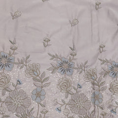 Kurta Fabric ManTire Designer Silk Resham Work Embroidery Colour Dusty Pink