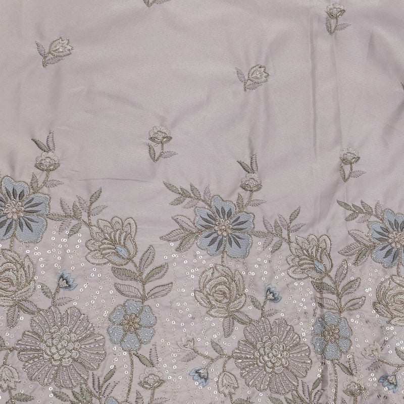 Kurta Fabric ManTire Designer Silk Resham Work Embroidery Colour Dusty Pink