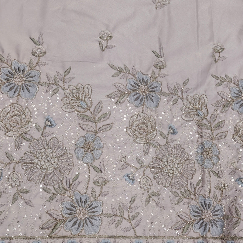 Kurta Fabric ManTire Designer Silk Resham Work Embroidery Colour Dusty Pink