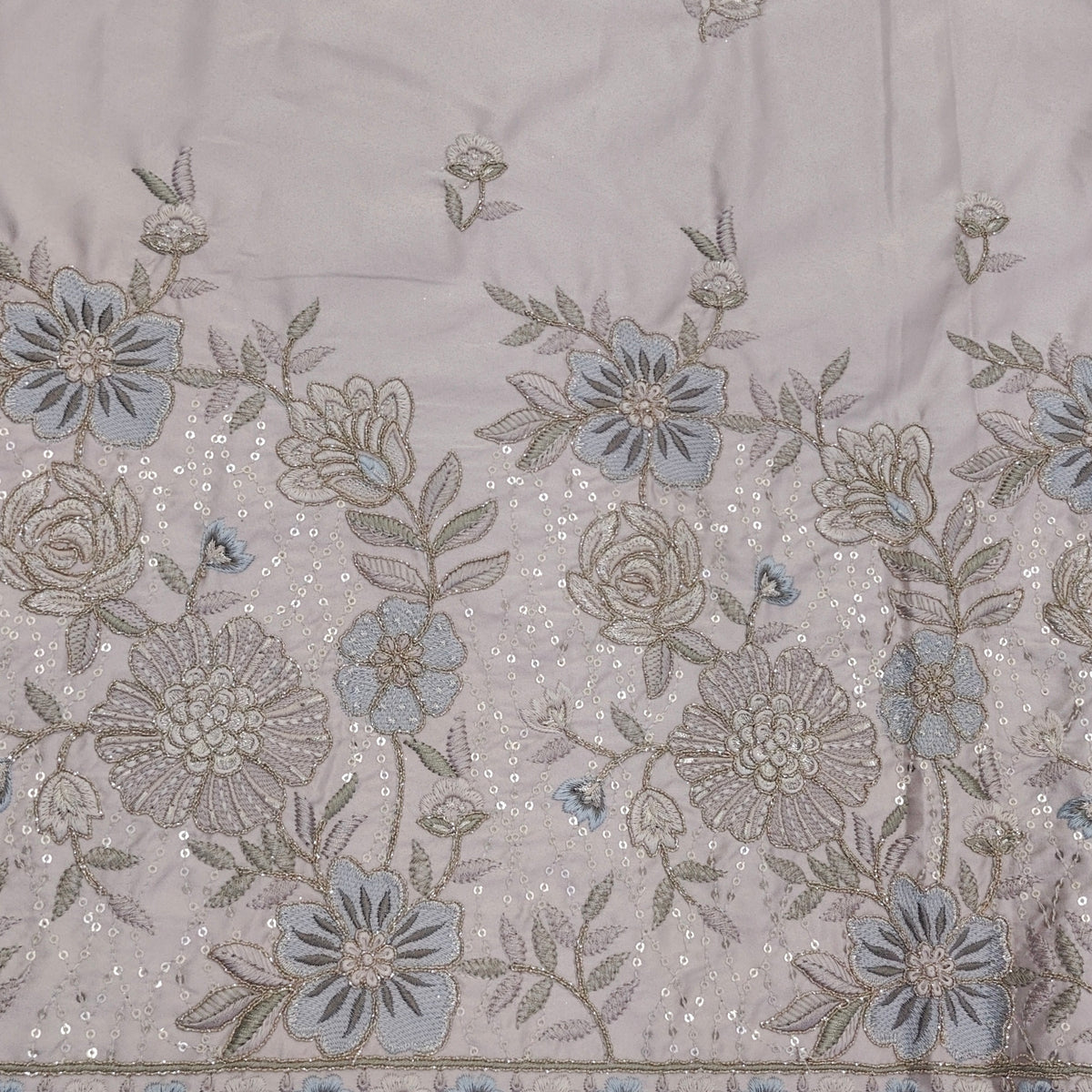 Kurta Fabric ManTire Designer Silk Resham Work Embroidery Colour Dusty Pink