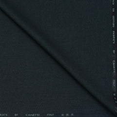 Trouser Fabric Canetti Italy Luxury Stretchable Poly Viscose Texture Colour Deep Granite Green