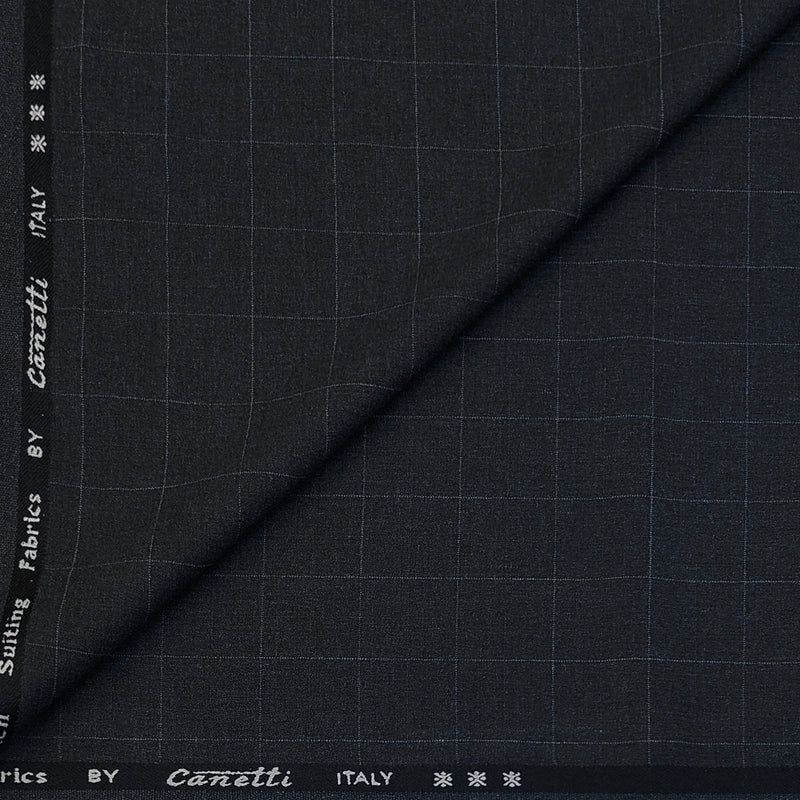 Trouser Fabric Canetti Italy Luxury TR 4Way Lycra Check Colour Nevado Grey