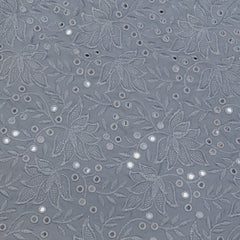 Kurta Fabric ManTire Designer Silk Chikankari Lucknowi Colour Bluish Silver Grey