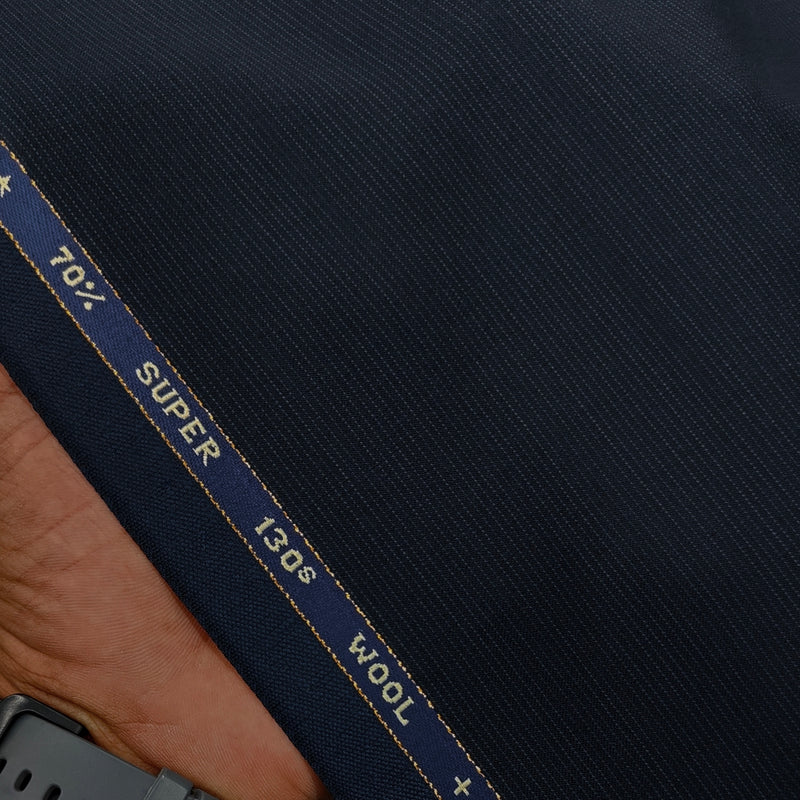 Raymond Exotic Premium Super 130s Count 70% wool Pin Stripe Suiting Fabric Colour Dark Blue