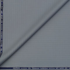 Raymond Exotic Premium Super 110s Count 52% wool Chalk stripe Suiting Fabric Colour Silver Grey