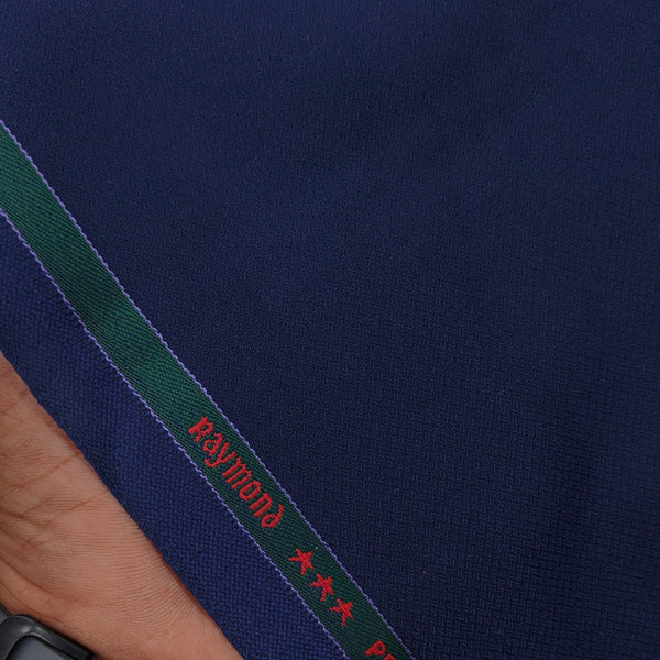 Raymond Exotic Premium Super 100s Count 60% Merino wool Dobby Suiting Fabric Colour Egyptian Blue