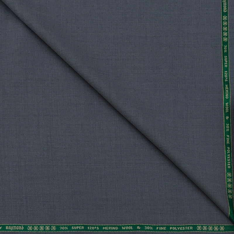 Raymond Exotic Premium Super 120s Count 70% Merino wool Self Slub Suiting Fabric Colour Bluish Grey