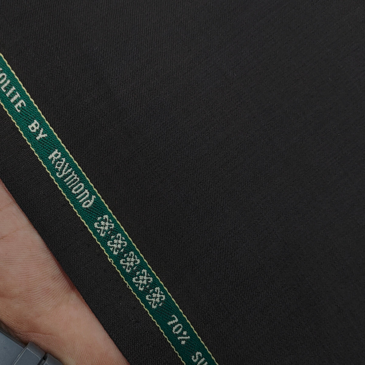 Raymond Exotic Premium Super 120s Count 70% Merino wool Self Slub Suiting Fabric Colour Bistre Brown