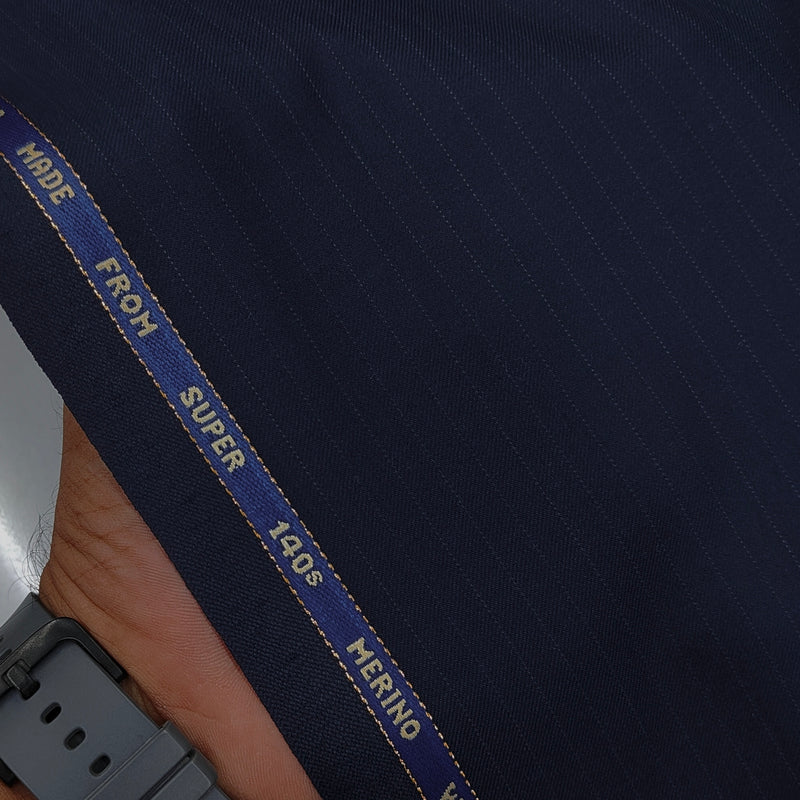 Raymond Exotic Premium Super 140s Count 45% wool Lining Suiting Fabric Colour Dark Blue