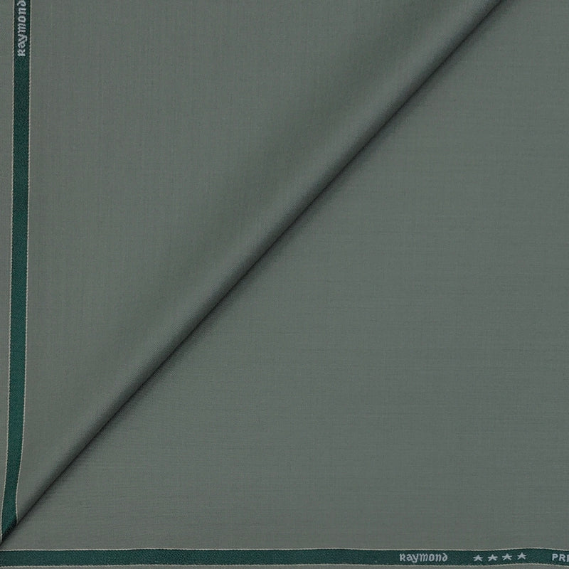 Raymond Exotic Premium Super 140s Count 45% wool Plain Suiting Fabric Colour Swamp Green