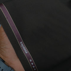 Raymond Exotic Premium Super 140s Count 45% wool Plain Suiting Fabric Colour Dark Bistre Brown
