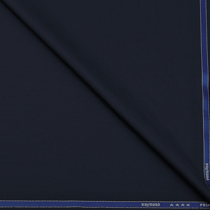 Raymond Exotic Premium Super 140s Count 45% wool Plain Suiting Fabric Colour Dark Space Blue