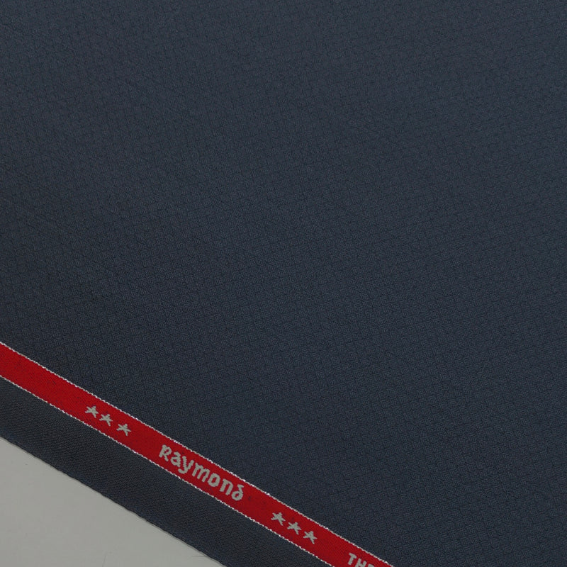 Raymond Exotic Premium Super 140s Count 30% wool Dobby Suiting Fabric Colour Bluish Grey