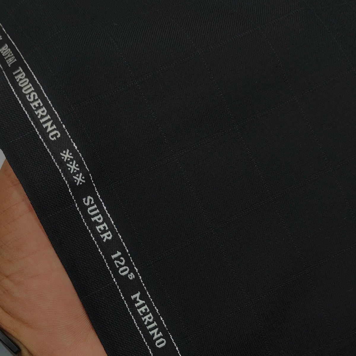 Raymond Exotic Premium Super 120s Count 30% wool Check Suiting Fabric Colour Black