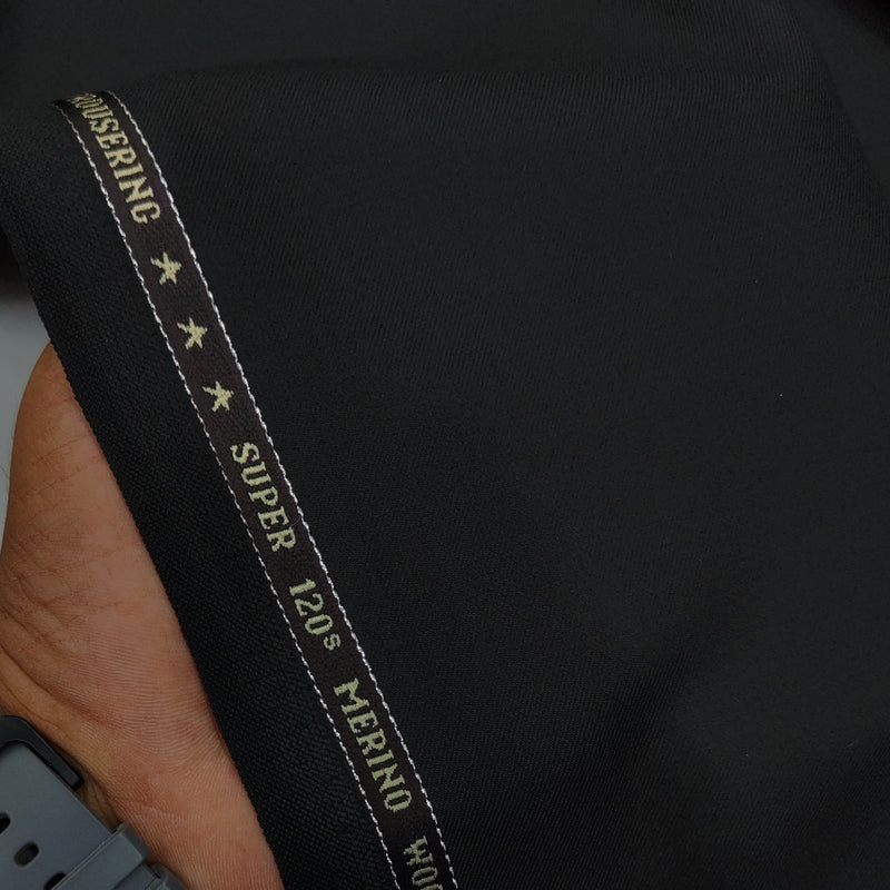 Raymond Exotic Premium Super 120s Count 30% wool Play Suiting Fabric Colour Black