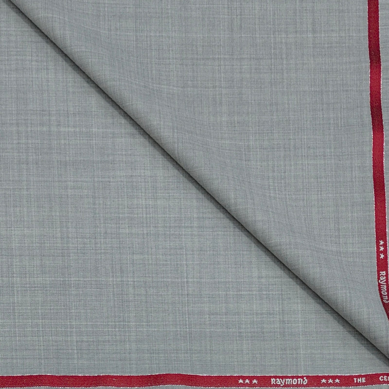 Raymond Exotic Premium Super 140s Count 30% wool Self Check Suiting Fabric Colour Grey