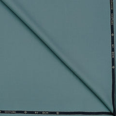 Trouser Fabric OCM Exotic Premium Super 130s Count 40% Merino Wool Self Structure Color Teal Blue-Green