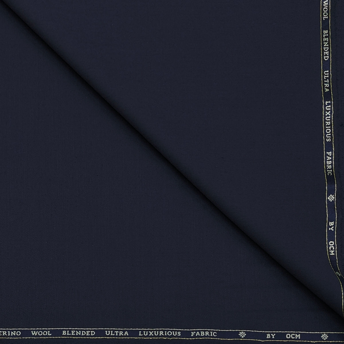 Trouser Fabric OCM Exotic Premium Super 150s Count 40% Merino Wool Plain Color Midnight Blue