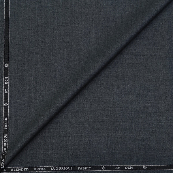 Trouser Fabric OCM Exotic Premium Super 150s Count 40% Merino Wool Slub Color Grey