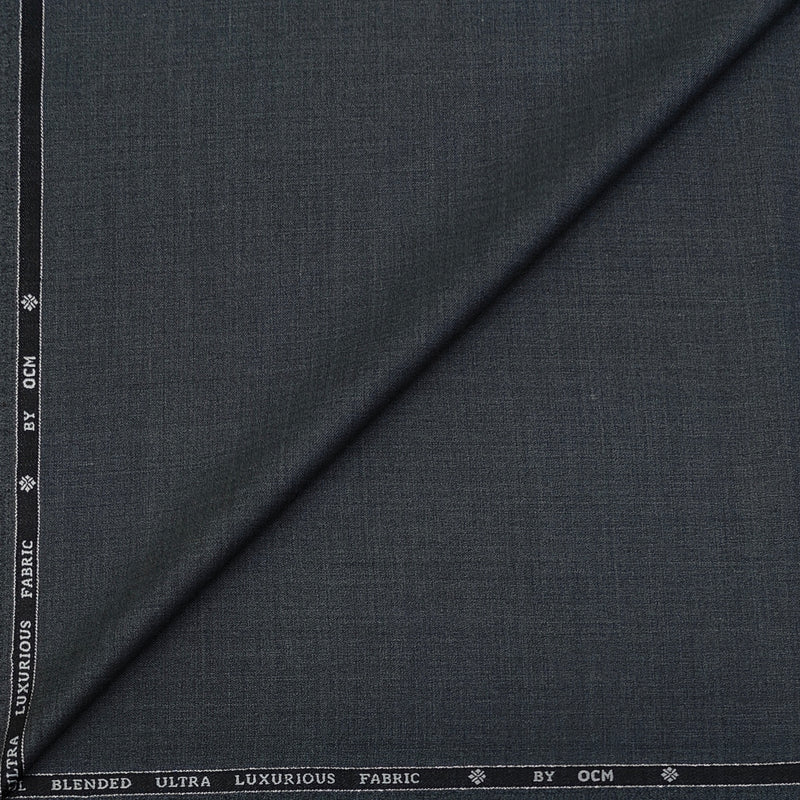 Trouser Fabric OCM Exotic Premium Super 150s Count 40% Merino Wool Slub Color Grey