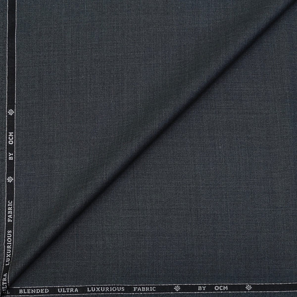 Trouser Fabric OCM Exotic Premium Super 150s Count 40% Merino Wool Slub Color Grey