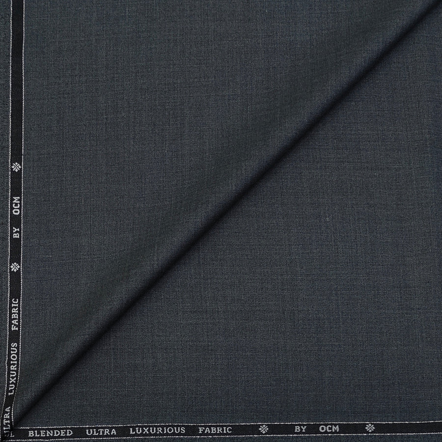 Trouser Fabric OCM Exotic Premium Super 150s Count 40% Merino Wool Slub Color Grey