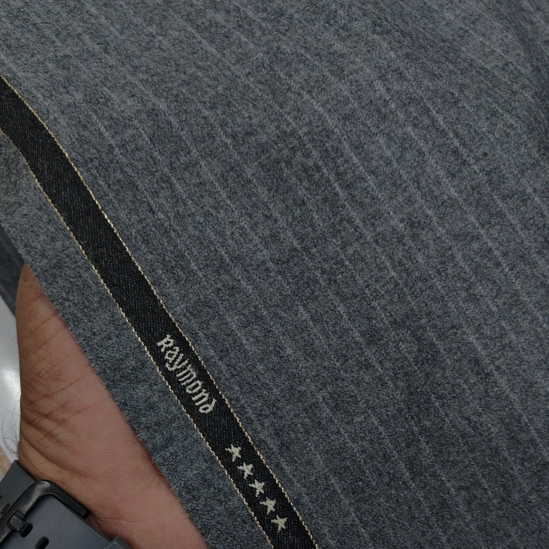 Raymond Super 160s count 100% Wool Tweed Lining Blazer Fabric Colour Grey