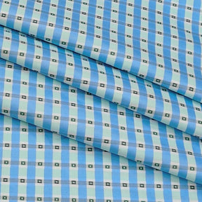 Birla Century 100% cotton Premium designer Shirt Fabric Colour Blue