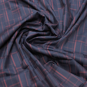 Soktas Premium cotton fine jacquard shirt fabric colour Neavy Blue