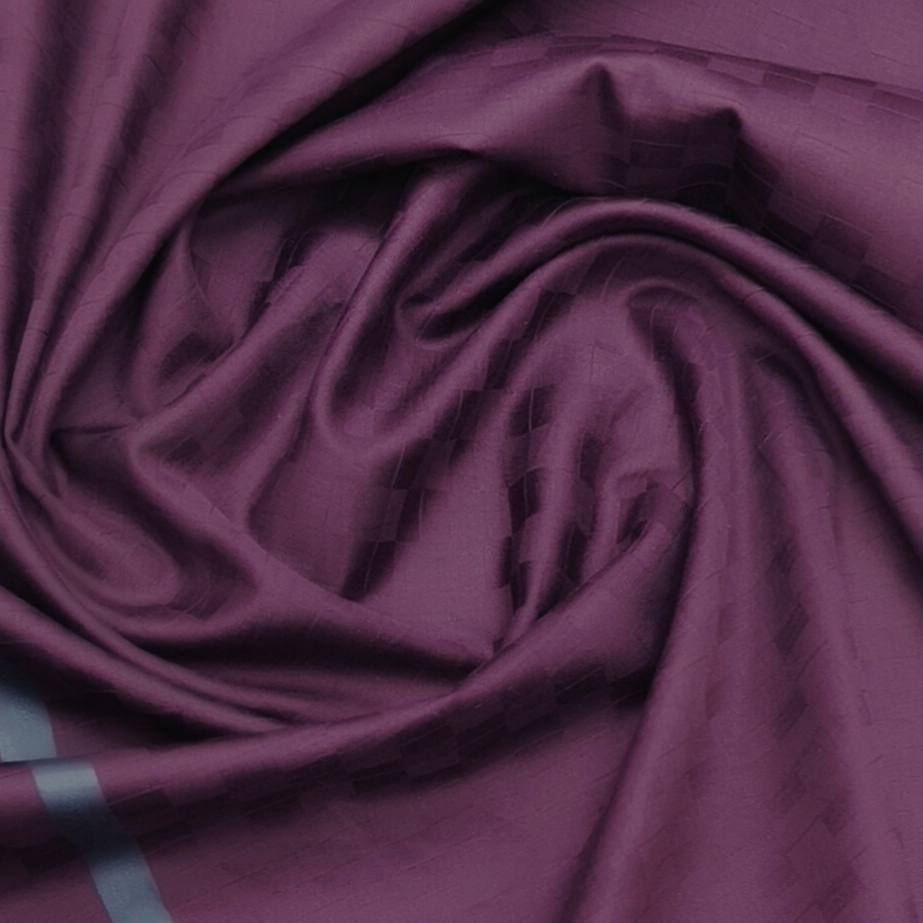 Soktas Premium cotton fine jacquard shirt fabric colour Mehroon