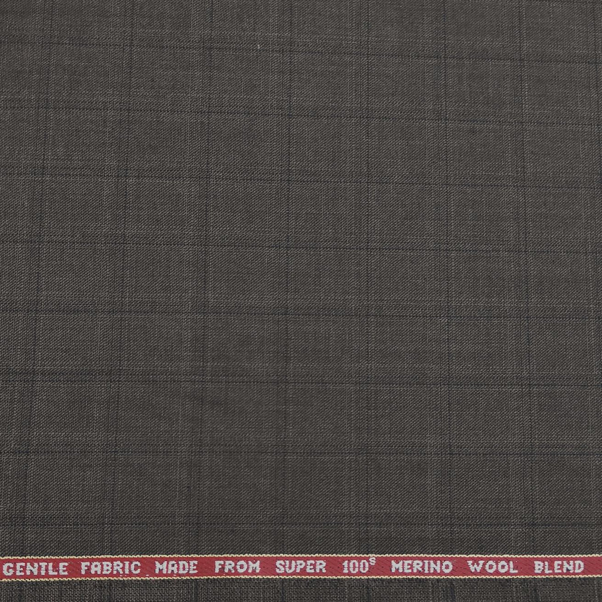 Raymond Men's Wool super 100s Check Trouser Fabric(Brown)