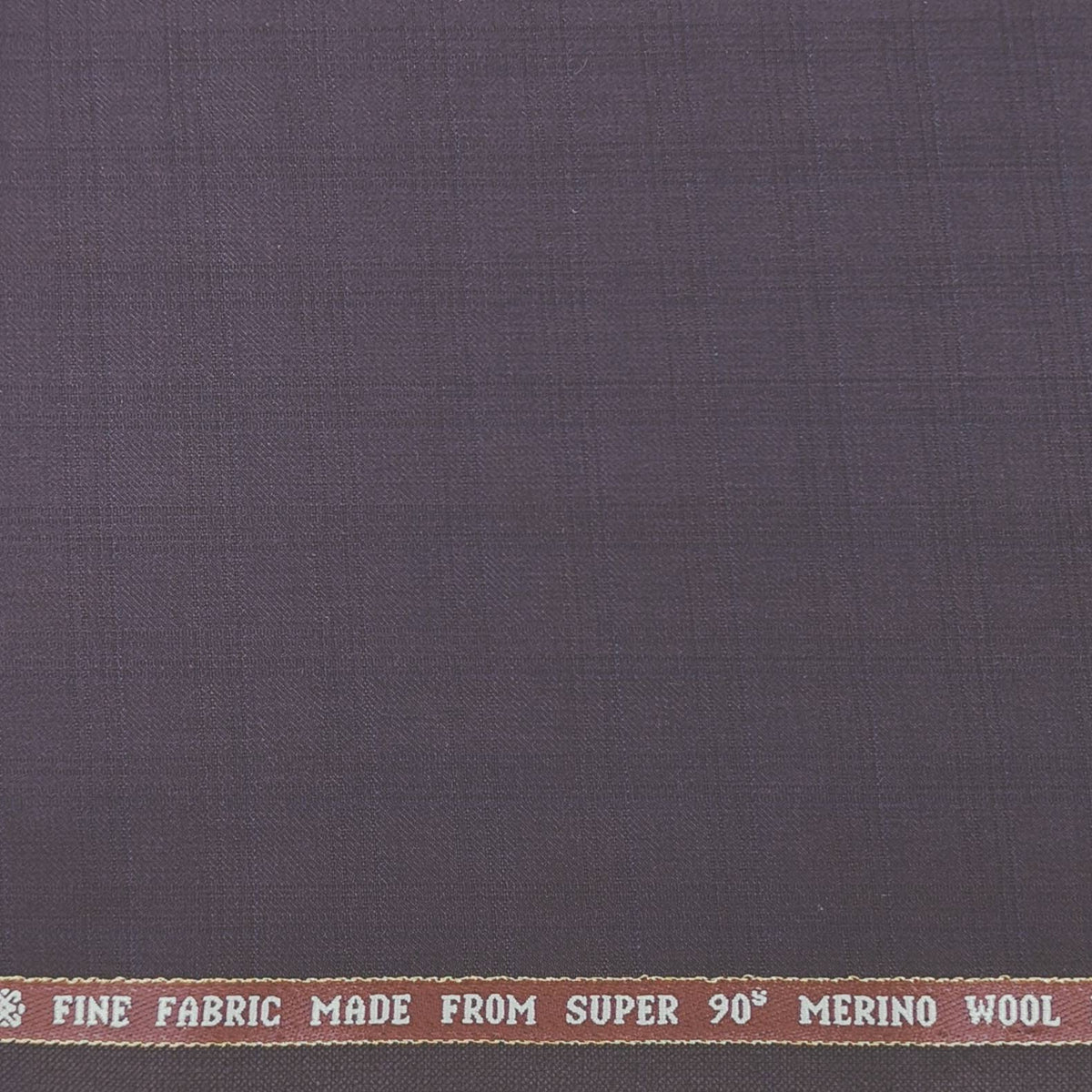 Raymond Men's Wool super 90s Check Trouser Fabric(Wine)