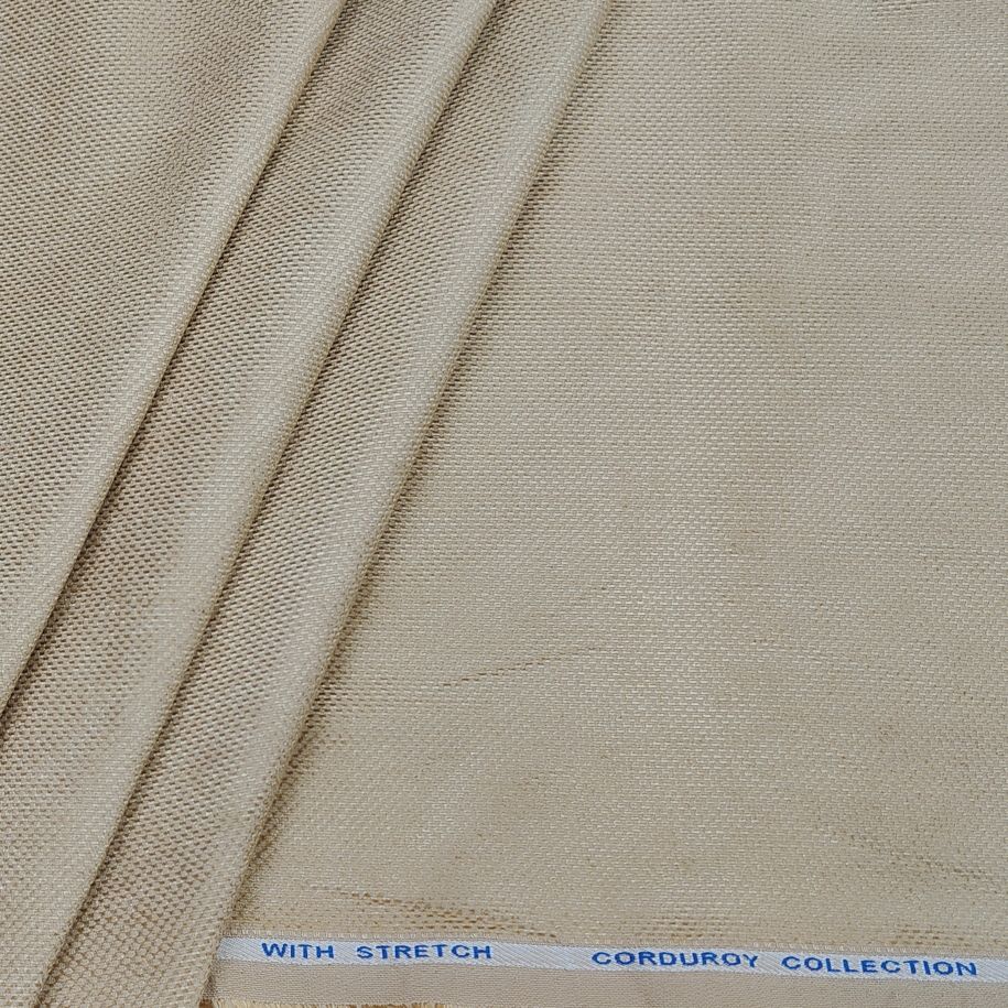 Birla Century Men's Cotton Corduroy Stretchable Trouser Fabric (cream)