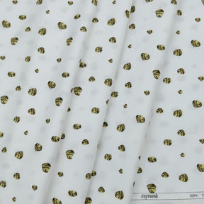 Raymond Pure cotton Premium Printed shirt fabric colour White