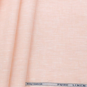 Raymond Pure linen Plain Shirt Fabric(Light orange)
