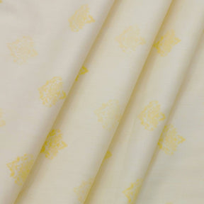 Birla Century Premium cotton fine jacquard shirt fabric colour Light yellow