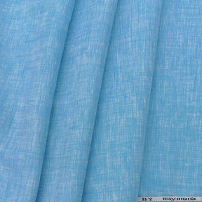 Raymond Pure linen Plain Shirt Fabric(Sea blue)